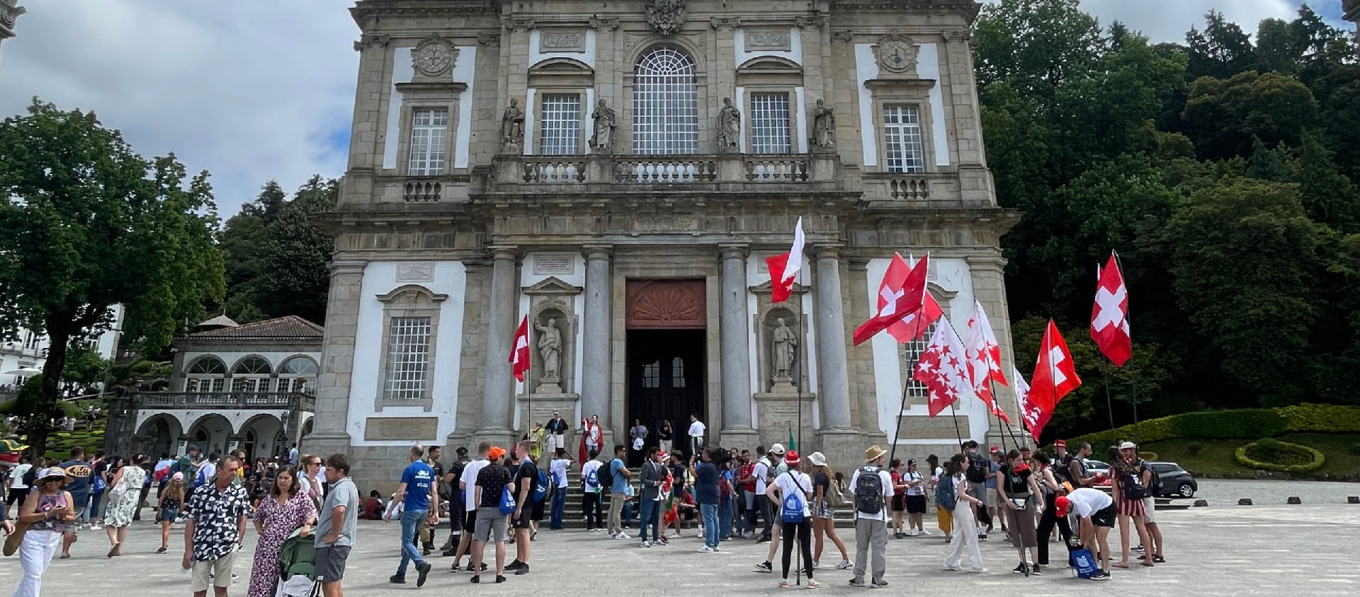 Les Suisses, ici à Braga, obtiendront-ils un bon bilan carbone au terme des JMJ? | © Antoni da Campo