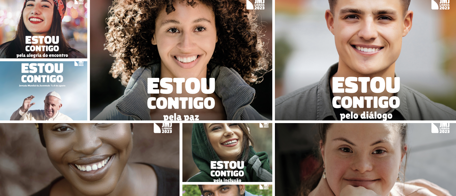 L'affiche de la nouvelle campagne des JMJ de Lisbonne, intitulée "Je suis avec vous" (Estou contigo) | DR