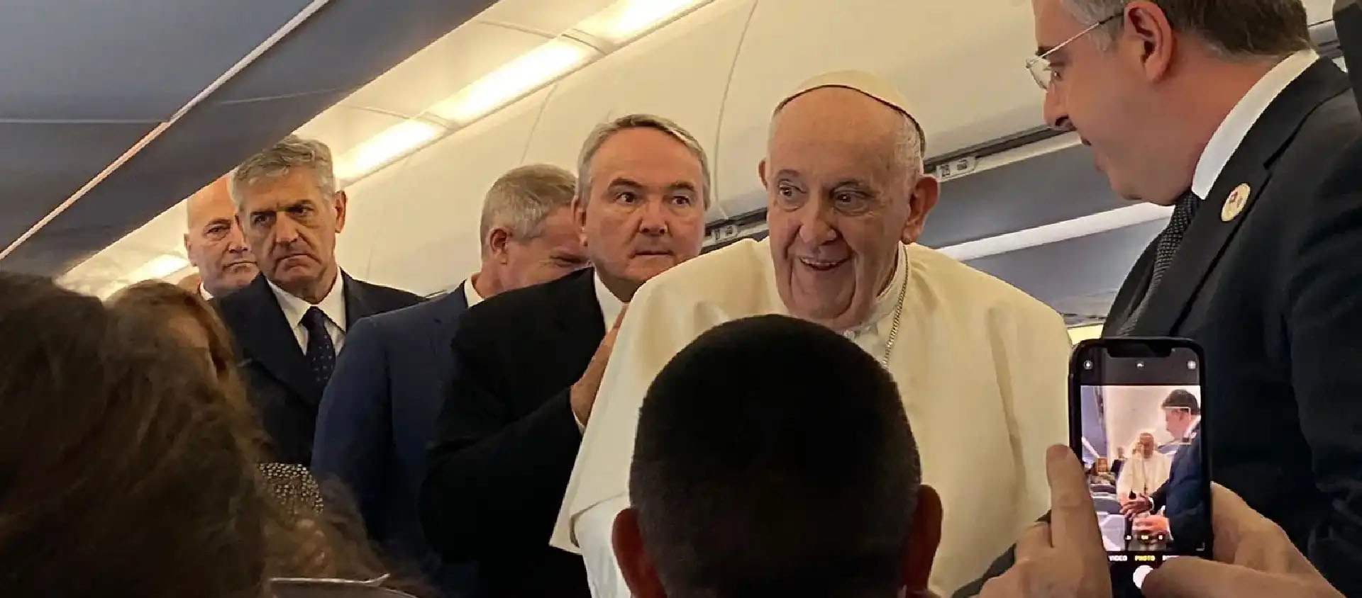 «Nous continuerons à semer la pagaille!» a lancé le pape aux journalistes | © Anna Kurian/I.Média