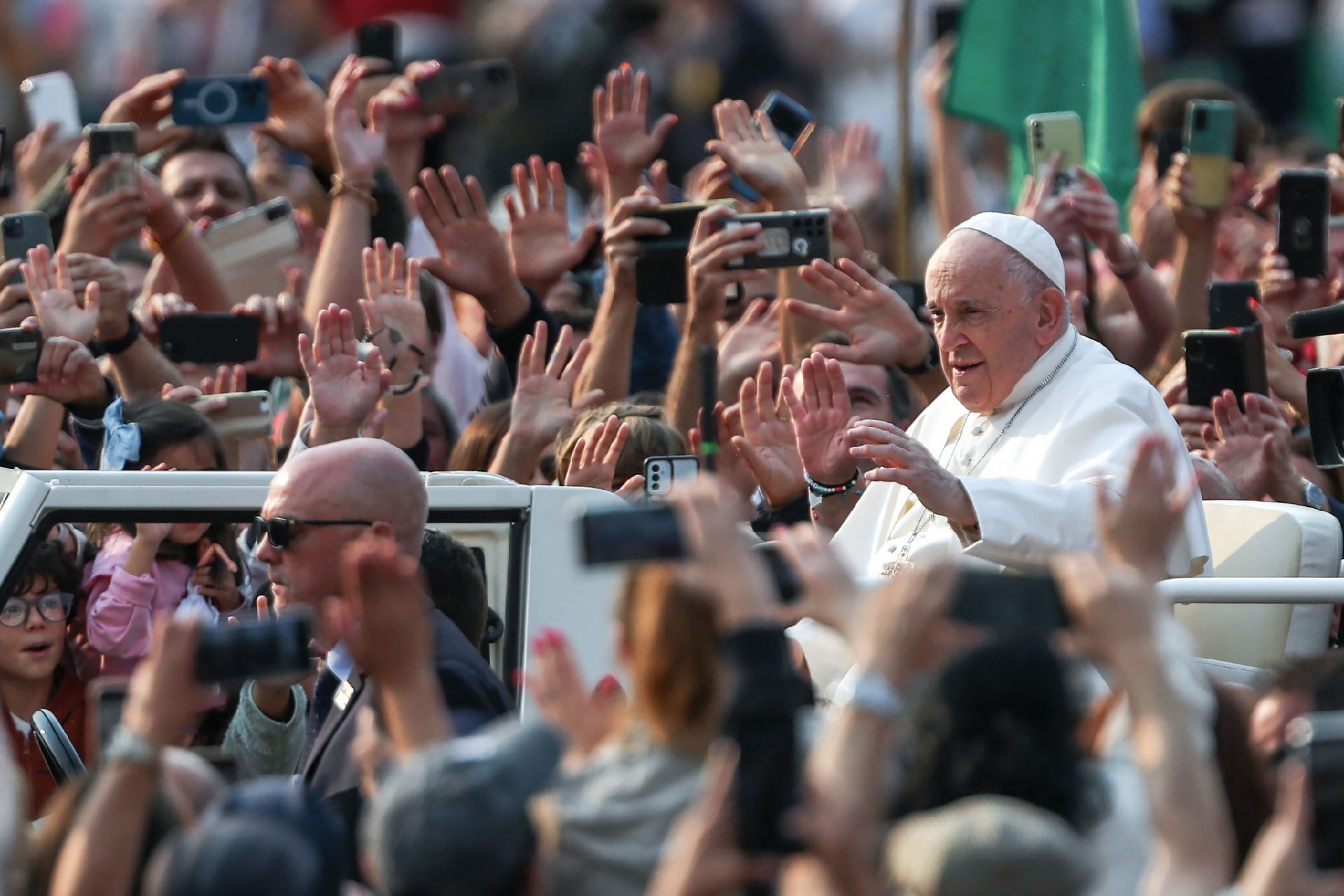 "Je suis bien", a affirmé le pape au retour des JMJ | © Flickr/ © Agencia Lusa/Lisboa2023/CC BY-NC-SA 2.0