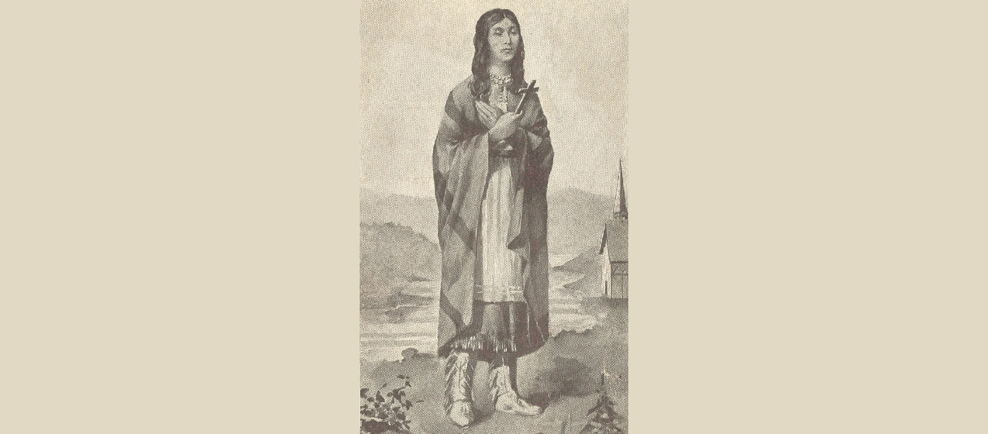 A l'audience, le pape a évoqué la figure de sainte Kateri Tékakwitha, fille d’un chef Mohawk non baptisé et d’une mère chrétienne Algonquienne| Domaine public