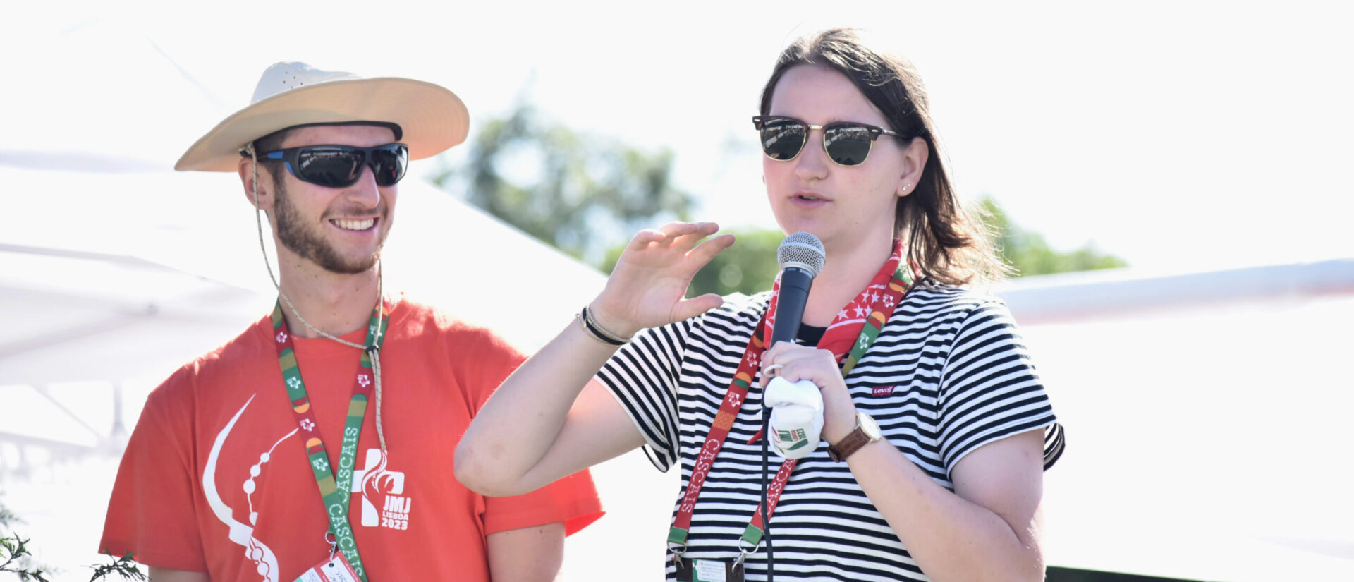 Les Valaisans Gauthier et Camille ont expliqué leur engagement solidaire | © Raphaël Zbinden