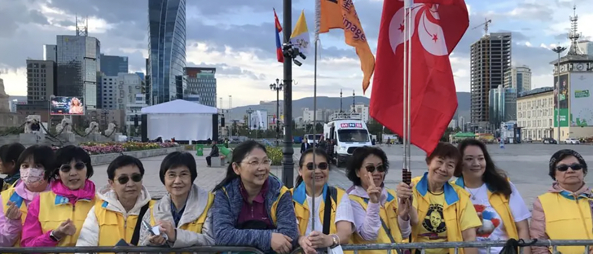 Une délégation de Hong Kong venue en Mongolie, le 2 septembre 2023 | © Camille Dalmas - I.MEDIA