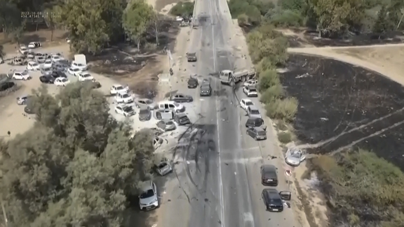 Attaque du Hamas  et prise d'otage de civils israéliens, 7 octobre 2023, sud d'Israël | © Keystone/South First Responders via AP