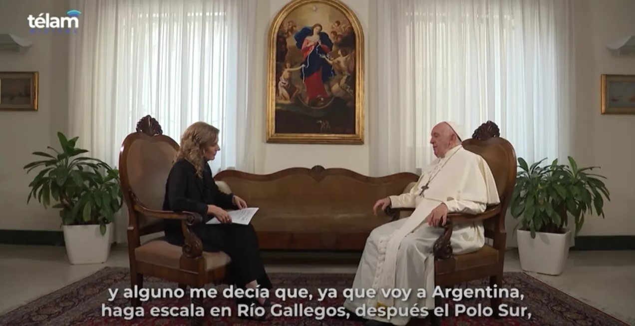 Le pape François dans une interview avec la télévision argentine Telam | capture d'écran