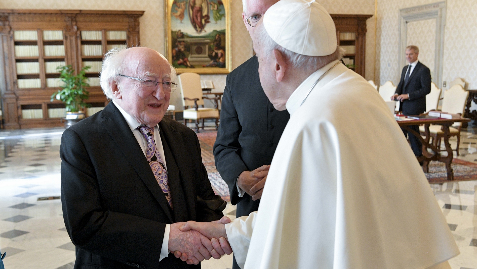 Le pape François a reçu le président irlandais Michael D. Higgins | © Vatican Media