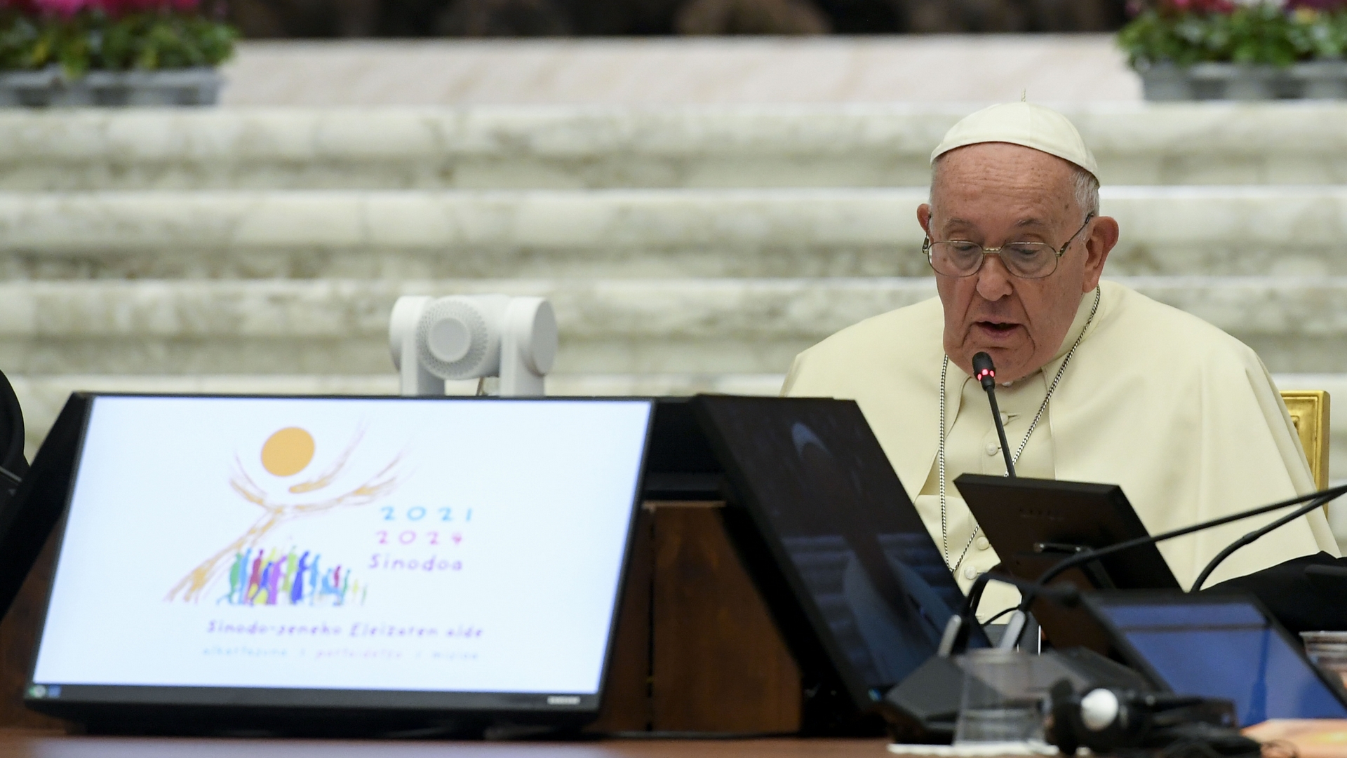 Le pape s'adresse aux participants au Synode | © Vatican Media