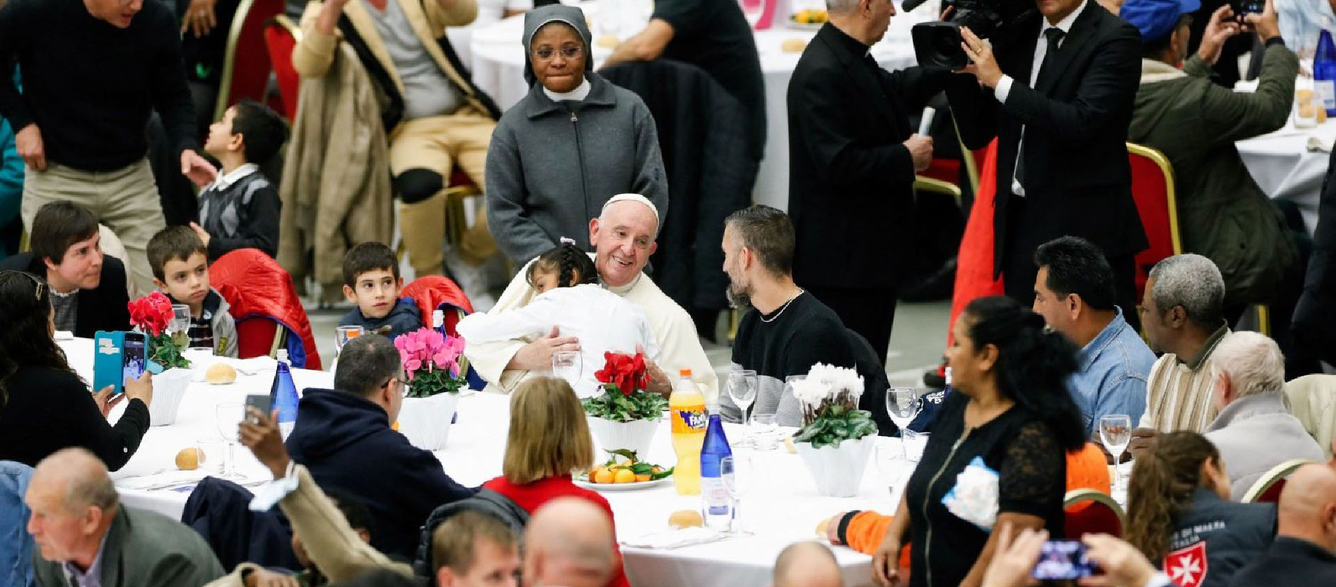 Le 19 novembre, le repas que partagera le pape avec les démunis sera offert cette année par les hôtels Hilton italiens | © Vatican Media