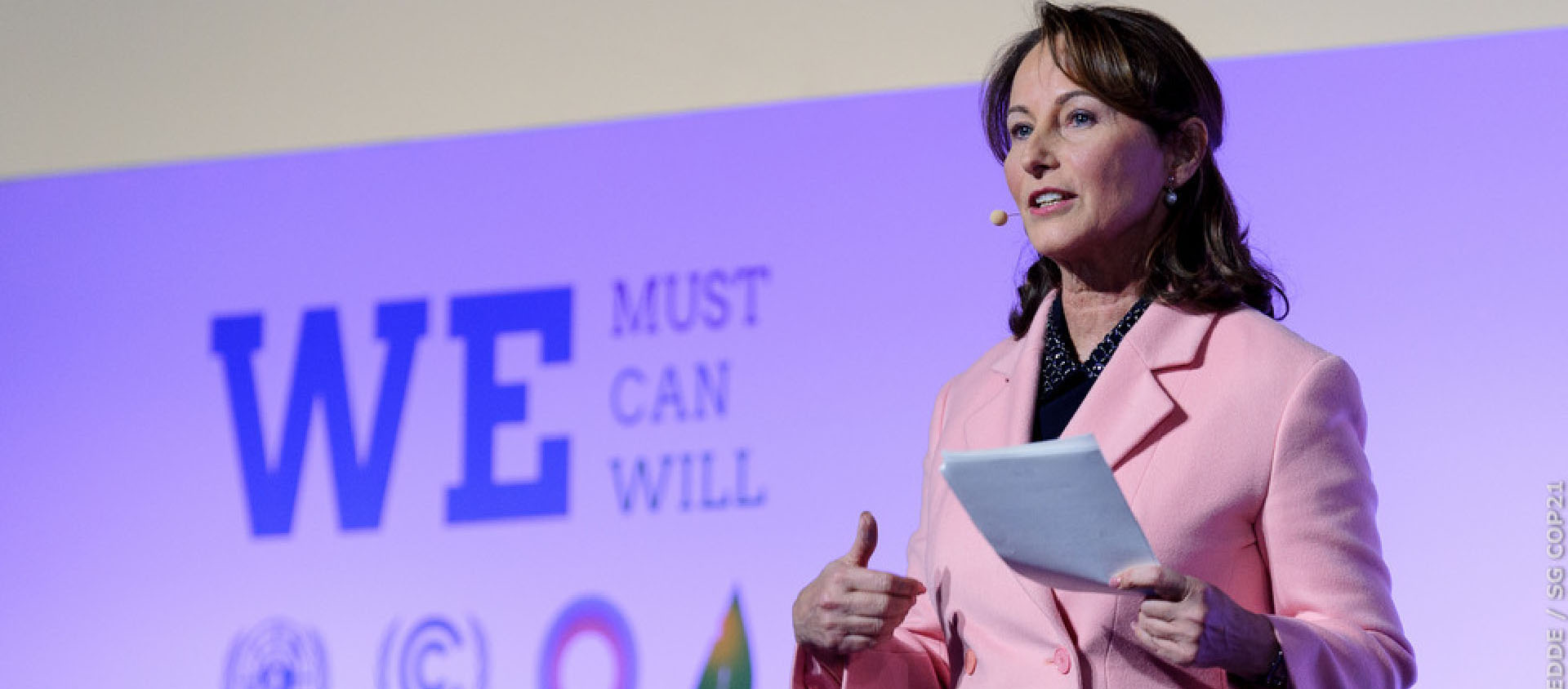 Ségolène Royal à la Conférence des Nations unies sur les changements climatiques - COP21 au Bourget, le 9 décembre 2015 | Flickr/COP PARIS/B. Géminel/CC0 1.0 Deed 