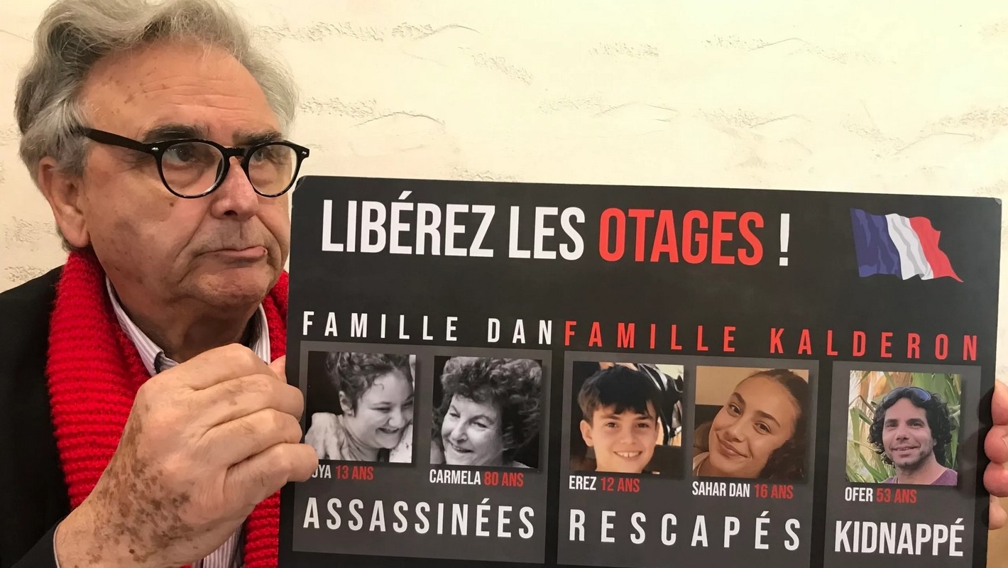 Ishaïe Dan, grand oncle d'otages libérés par le Hamas, qui a perdu sa belle-sœur une une petite nièce dans l'attaque du 7 octobre ©I.MEDIA H Lefèvre 