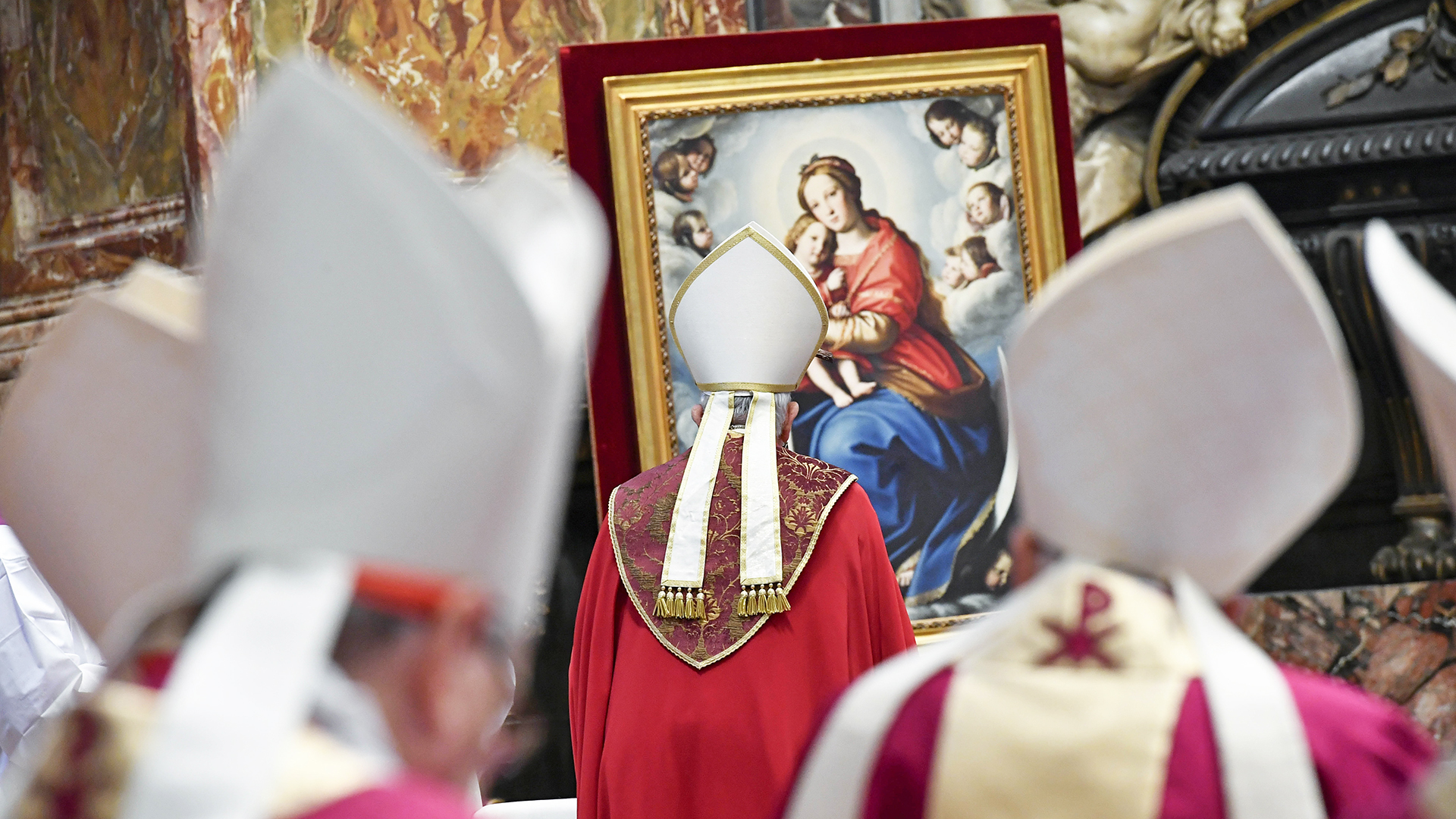 Le pape François cite Benoît XVI à plusieurs reprises lors de la messe de suffrage, le 3 novembre 2023 | © Vatican Media