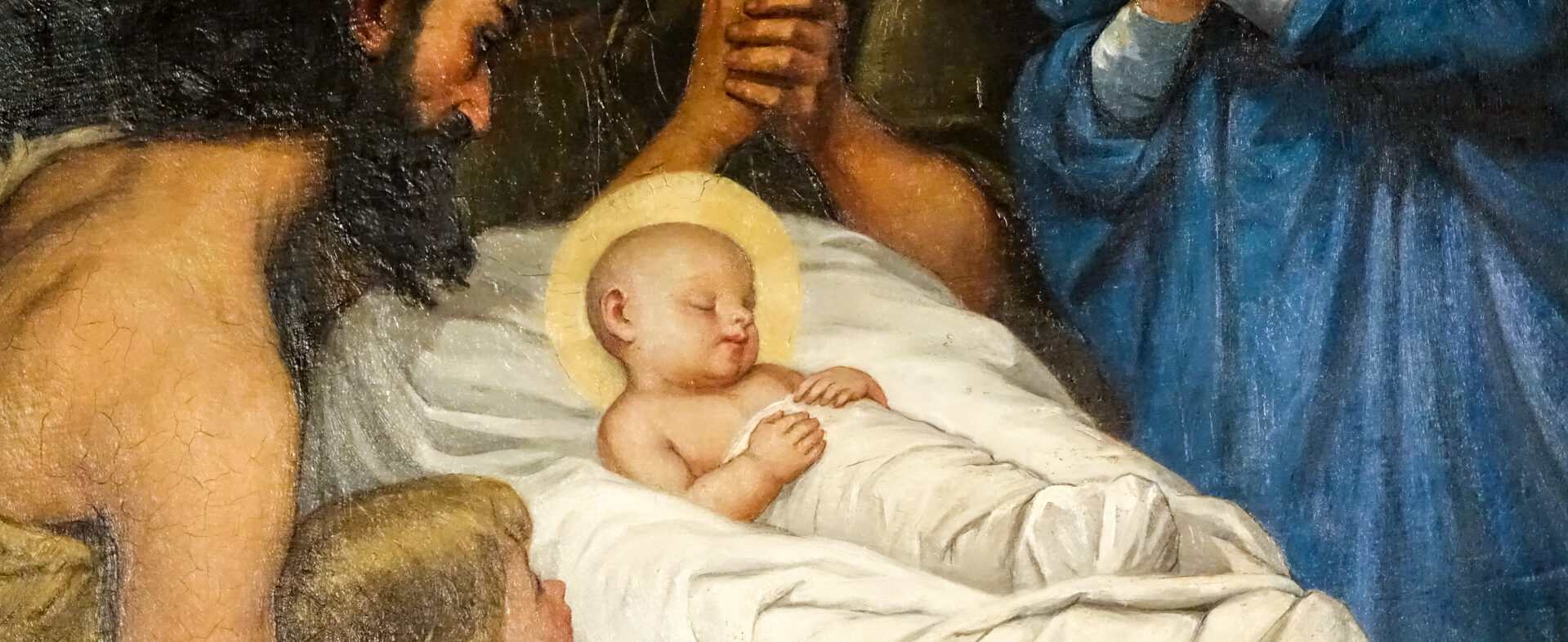 "L’enfant de Noël est devenu le héraut d’une bonne nouvelle, celle de l’amour plus fort que tout" (Claude Ducarroz) | Nativité par Joseph Reichlen dans l'église St-Pierre-aux-Liens de Bulle © Maurice Page