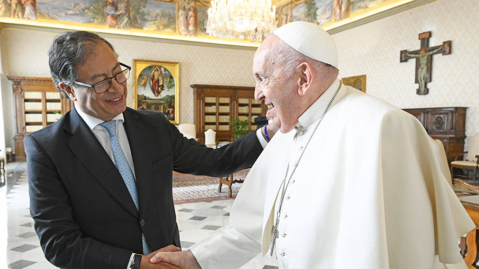 Le pape François a reçu Gustavo Petro, président de la Colombie, dans la matinée du 19 janvier 2024 | © Vatican Media