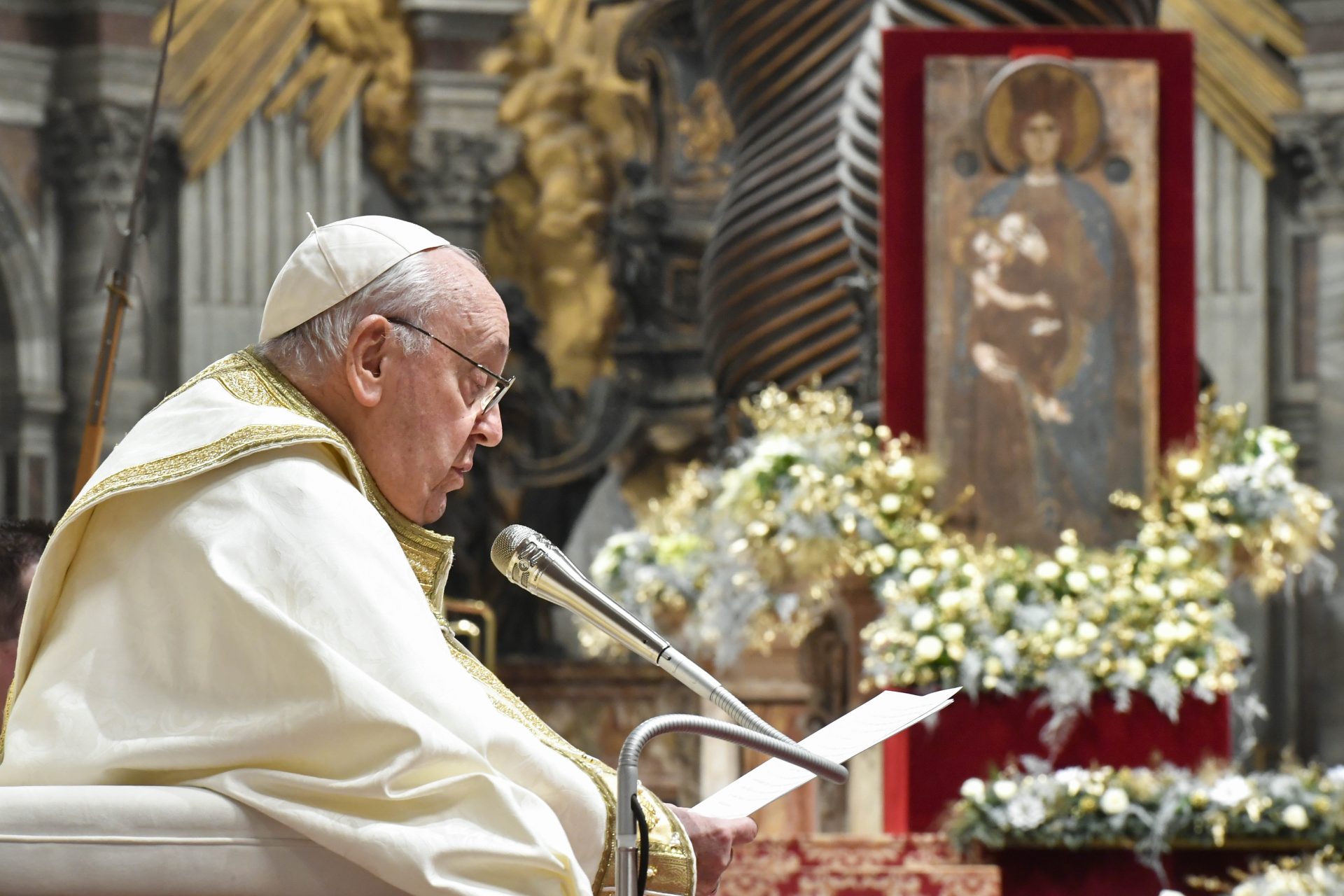 Le Pape a présidé les Premières Vêpres de Marie Très Sainte Mère de Dieu, 31 décembre 2023 | © Vatican news