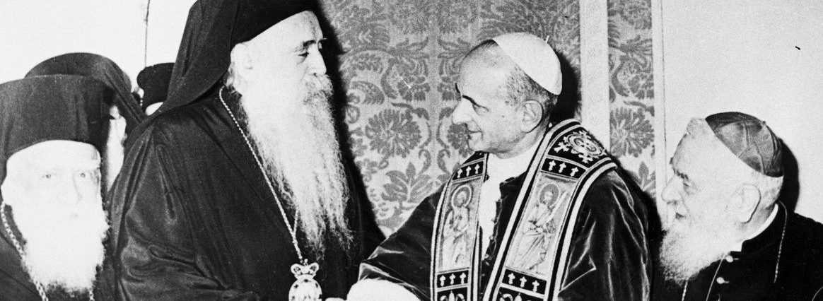 Paul VI rencontre le patriarche de Constantinople Athénagoras. Cette image fera le tour du monde | © Vatican Media