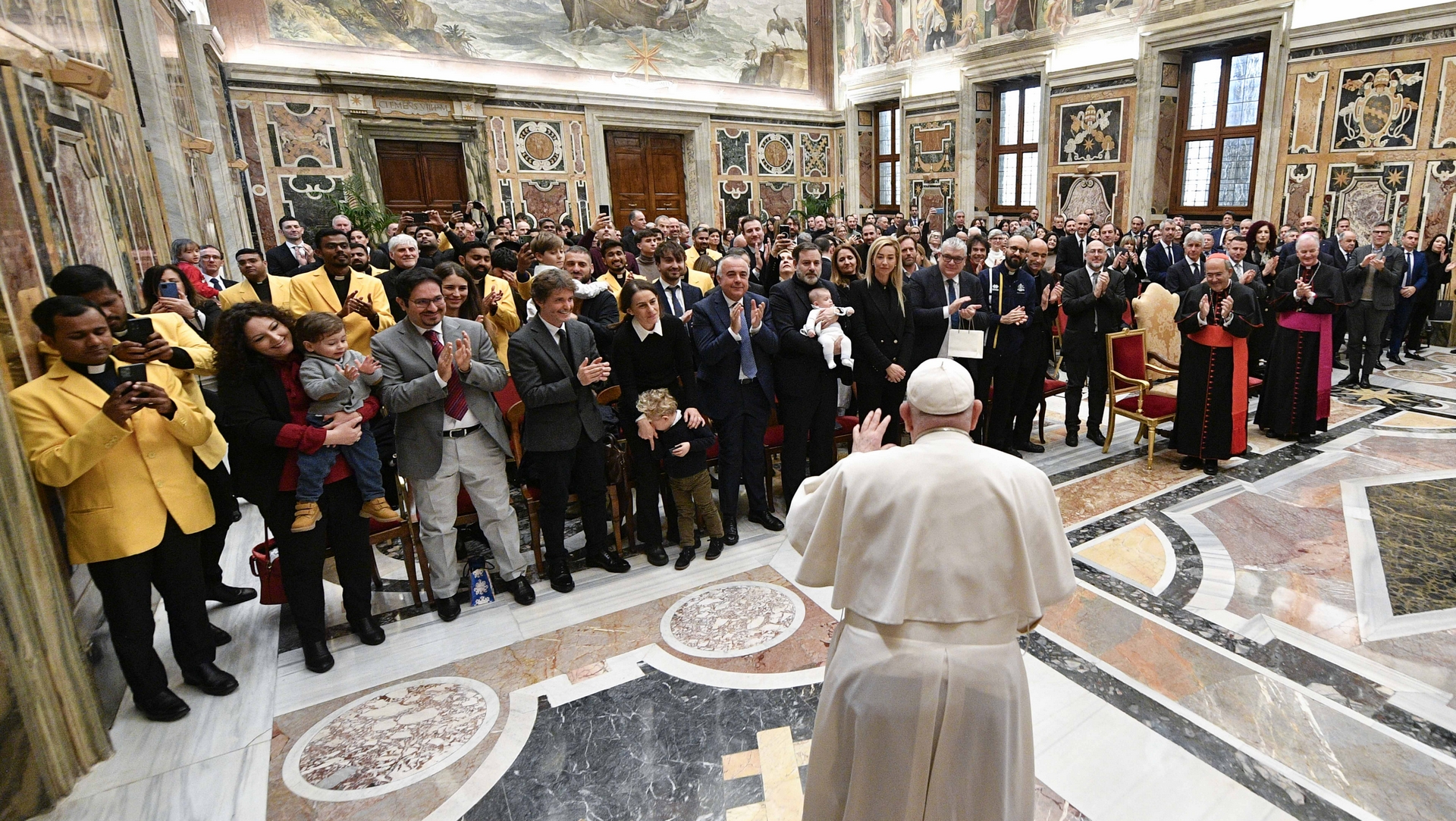 Le pape François a reçu les membre de l'athletica vaticana |  © Vatican Media 