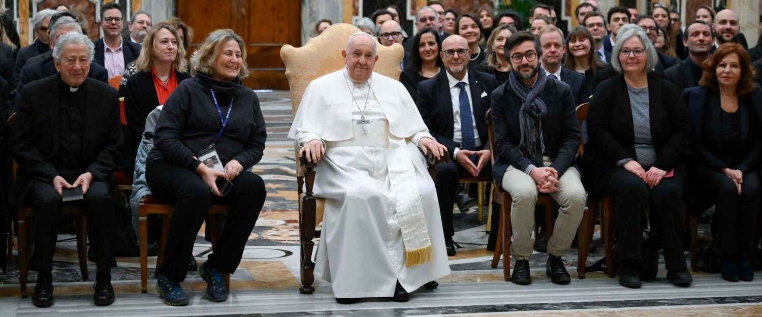 Le pape François a reçu 140 'vaticanistes', le 22 février 2024 | © Vatican Media