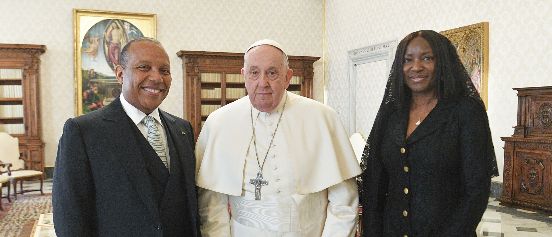 Le Premier ministre de Sao Tomé-et-Principe, Patrice Trovoada, reçu le 1er février 2024 par le pape François | © Vatican media