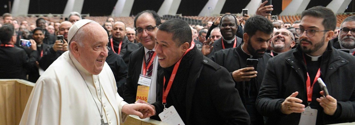 Le pape François a participé, le 8 février 2024, à un congrès sur la formation des prêtres | © Vatican Media