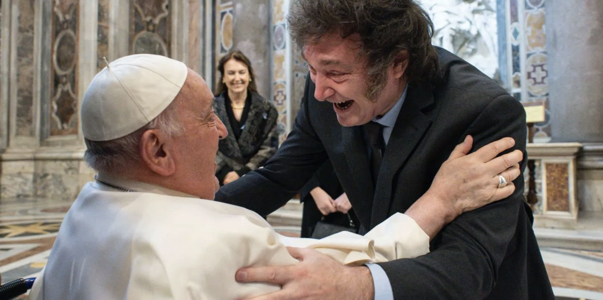 La rencontre a été chaleureuse entre Javier Milei et le pape François | © compte X de la présidence argentine