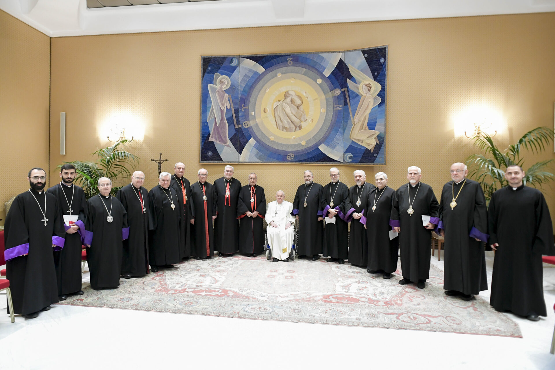 Le pape et les membres du Synode de l’Église catholique arménienne, 28 février 2024 | © Vatican news