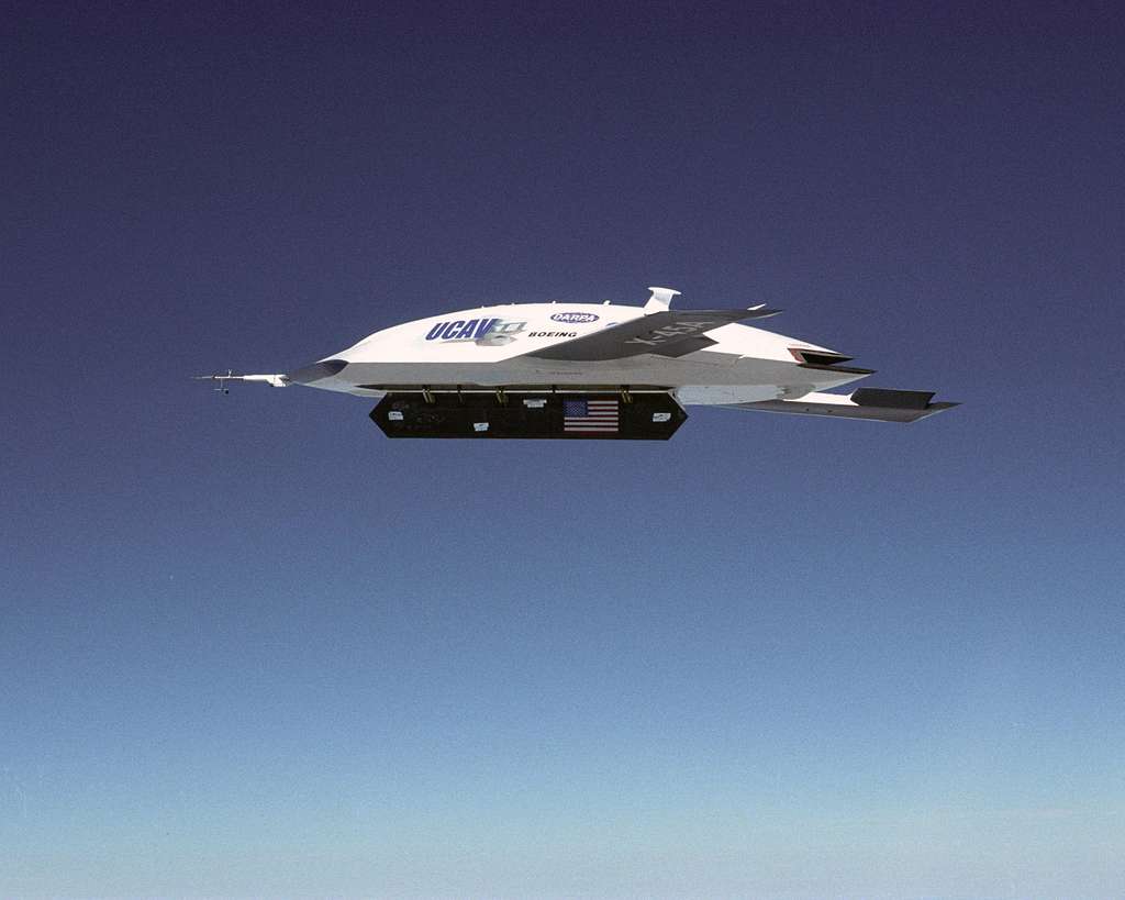 Drone de combat de l'US Air Force X-45A Unmanned Combat Air Vehicle (UCAV) 2003 | © NASA Photo / Lori Losey