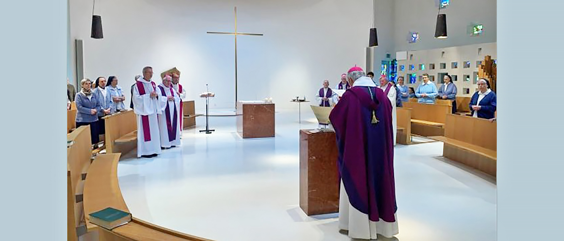 Les évêques ont partagé les temps de prière avec les sœurs de Saint Maurice, «La Pelouse» à Bex, du 4 au 6 mars 2024 | © CES 