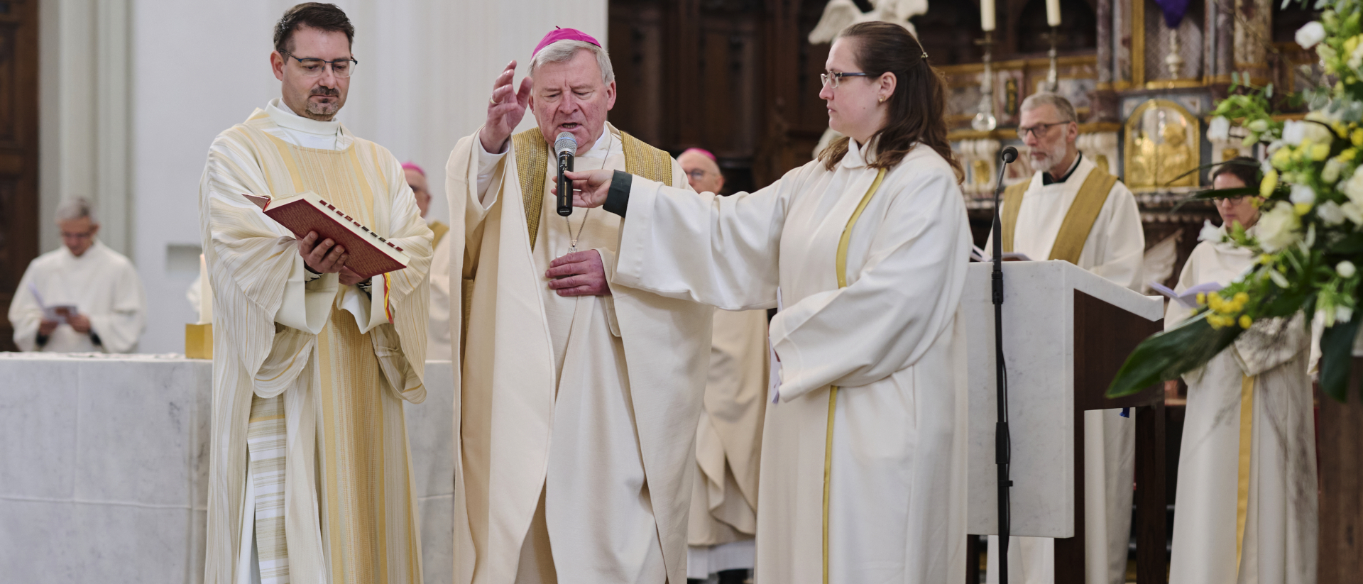 L'agente pastorale Jessica Zemp a officié comme cérémoniaire à la messe chrismale du 25 mars, à Soleure | © José Martinez