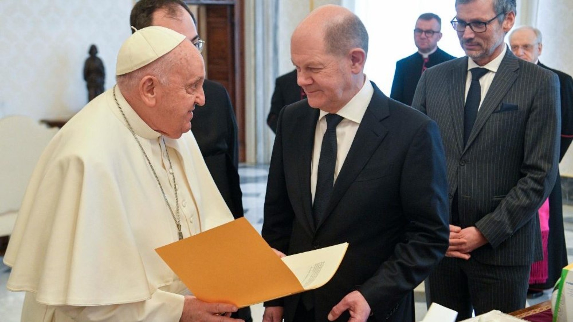 Le pape François reçoit le chancelier allemand Olaf Scholz  | © Vatican Media