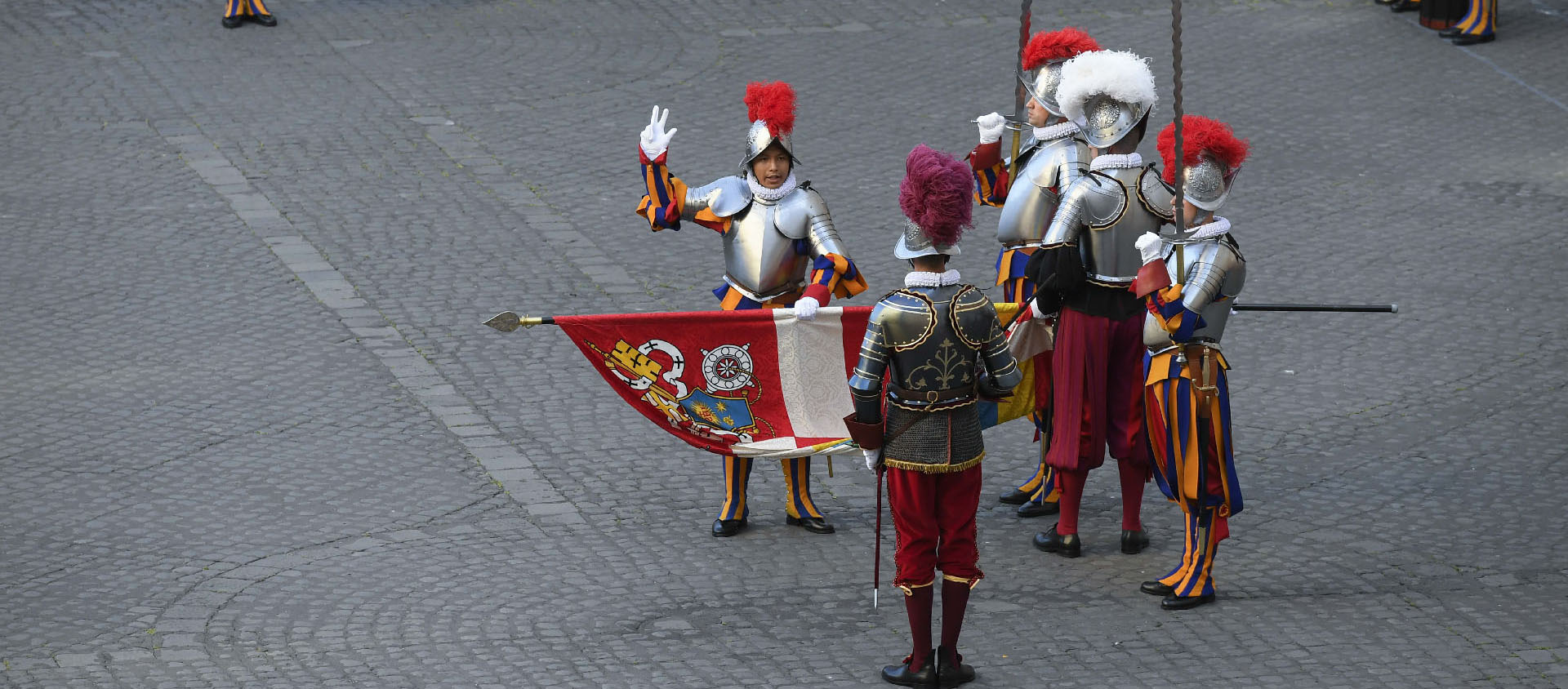 Les nouveaux gardes prêteront serment dans la cour Saint-Damase, comme ici en 2023 | © Vatican Media