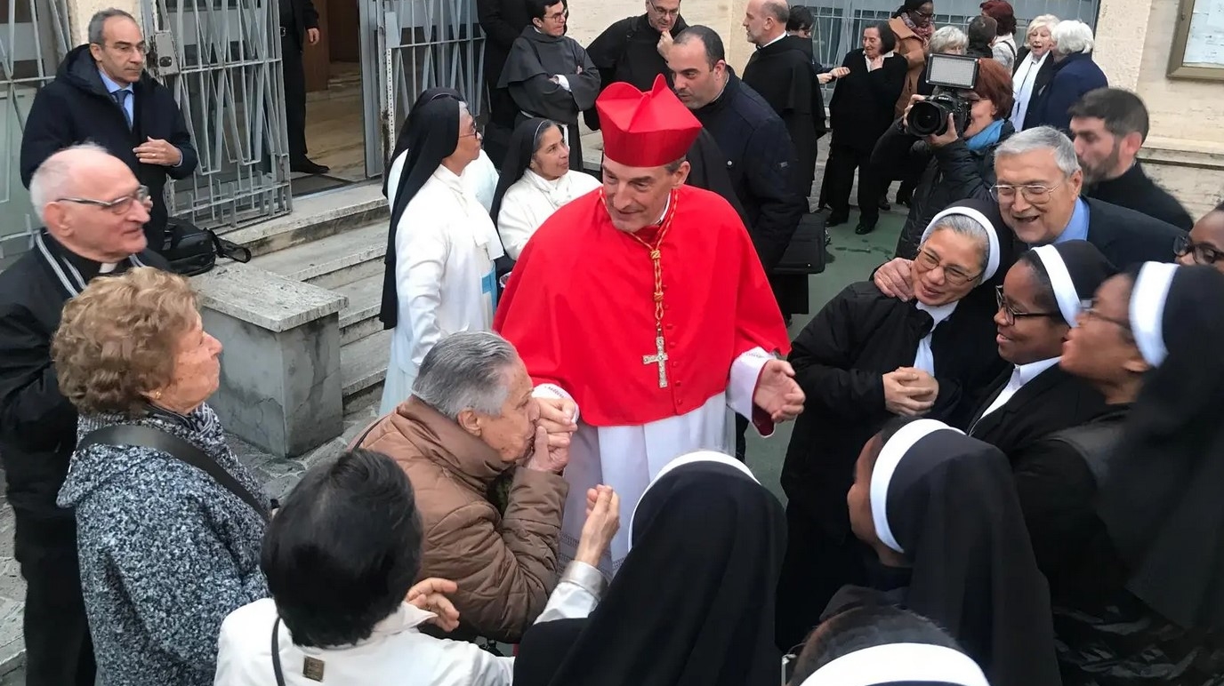Le cardinal François-Xavier Bustillo à la sortie de son église de Santa Maria di Lourdes a Boccea, à Rome | ©  I.MEDIA hl 