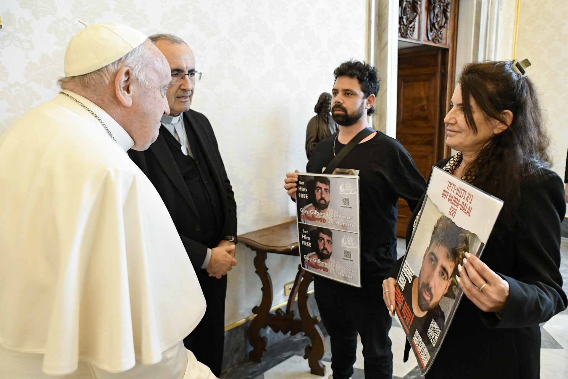 Le pape rencontre des familles d'otages israéliens, 8 avril 2024 | © Vatican News