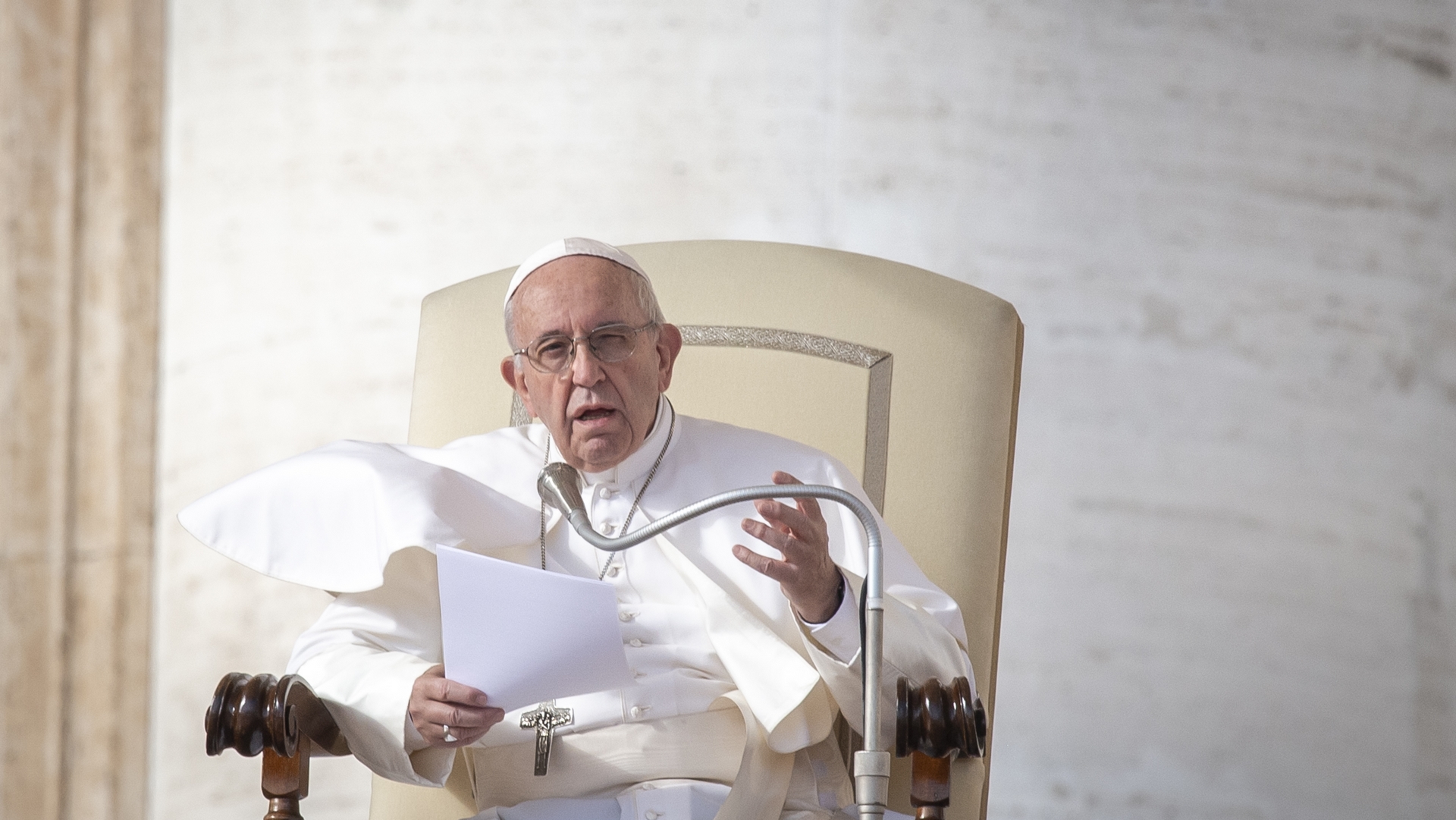 Le pape François, lors de l'audience générale du mercredi | © Vatican Media