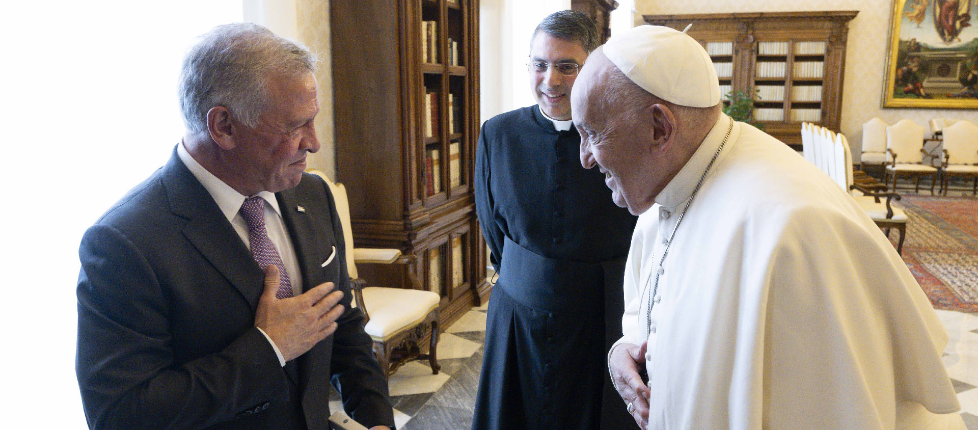 Le roi Abdallah II a par ailleurs mis en garde «contre les conséquences des violations continues des lieux saints par les Israéliens à Jérusalem» | © Vatican Media