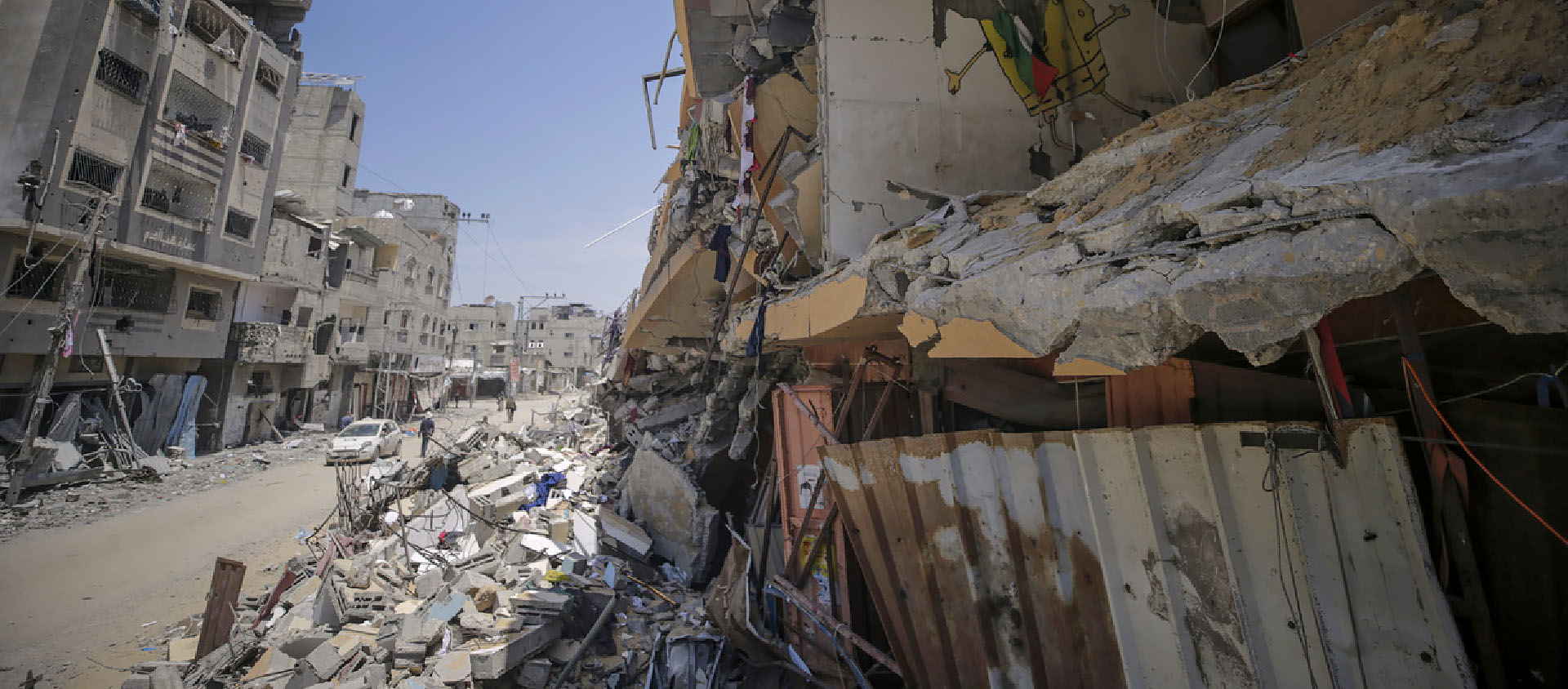 Destruction après des frappes israéliennes dans le sud de la bande de Gaza, le 29 avril | © Keystone/EPA/Mohammed Saber
