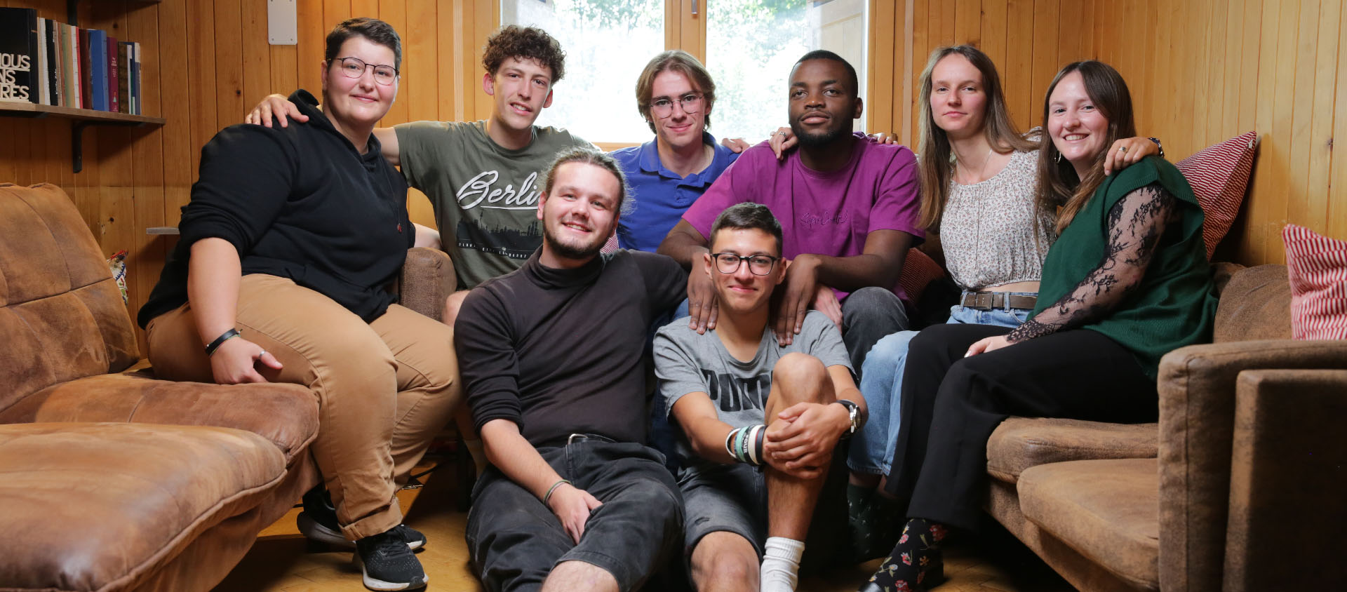 (de g. à dr.) Claire, Emmanuel, Nicolas, Hanael, Elisa, Noémie et (assis) Laurent et Kevin ont participé à cette aventure unique | © Bernard Hallet