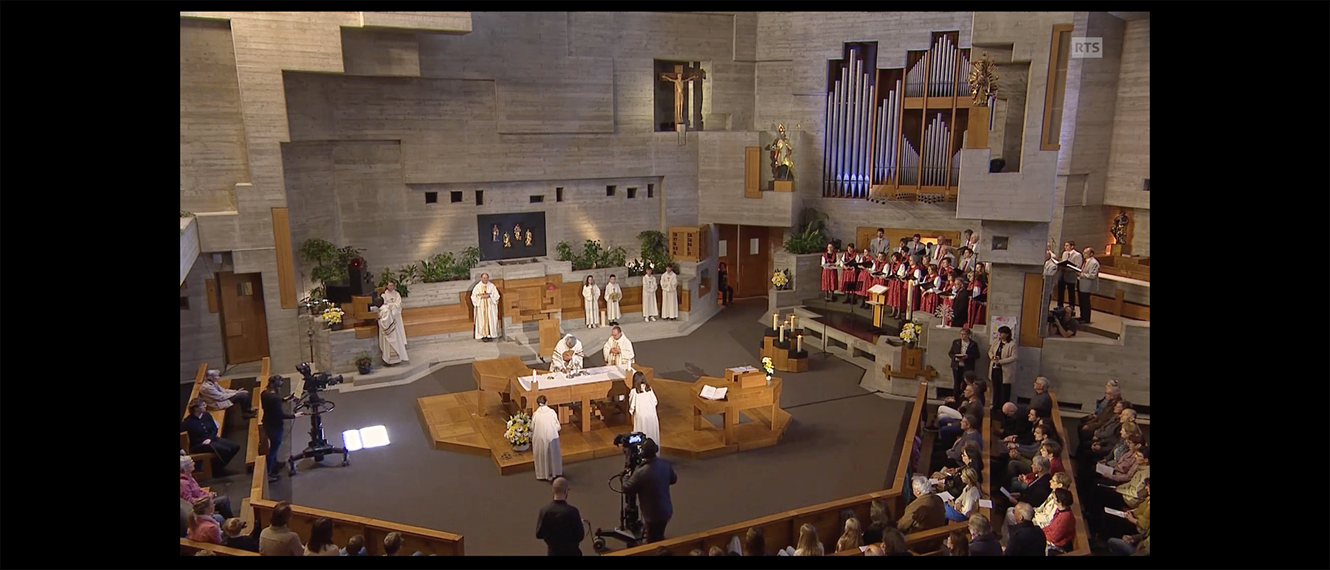 Messe en direct de l'église St-Nicolas, Hérémence VS, le 9 mai 2024 | © RTS