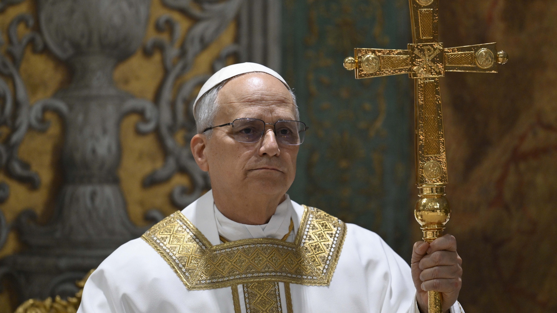 Le pape Léon XIV lors de sa première messe devant le cardinaux | © Vatican Media 