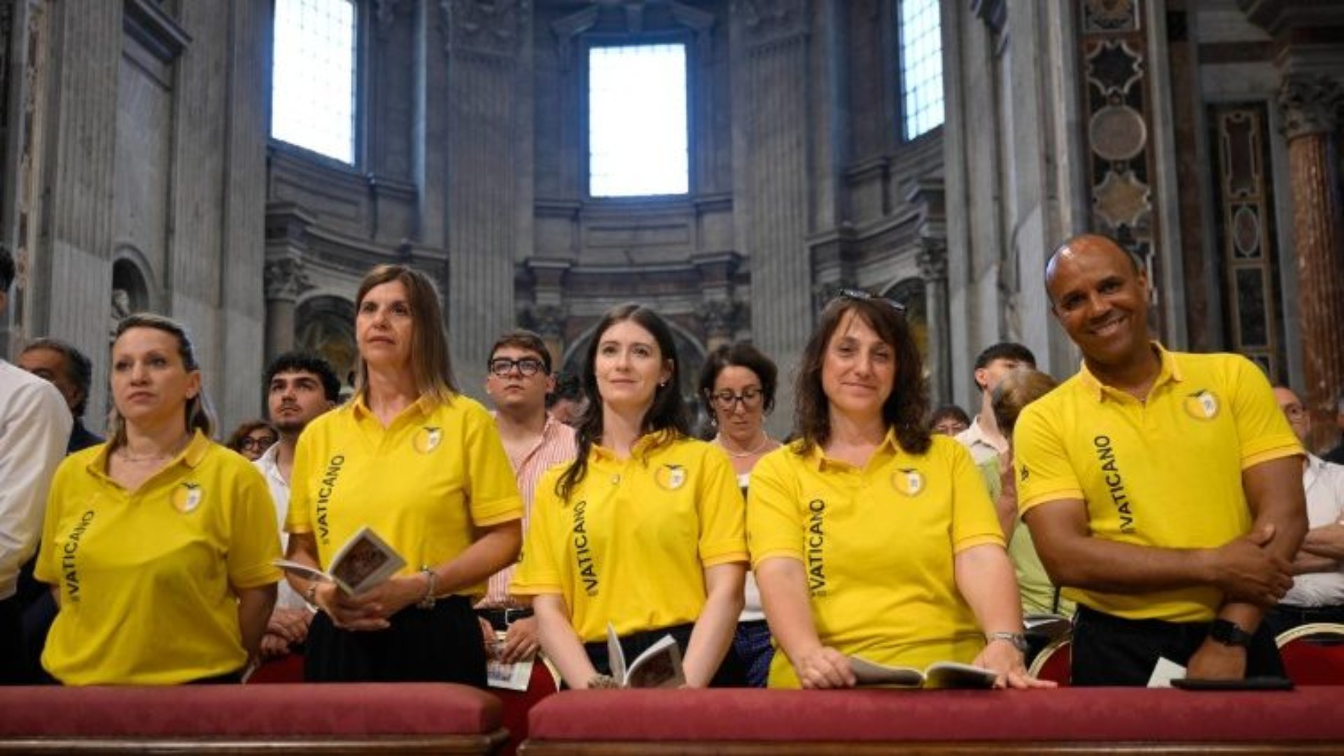 Des jeunes présents à la Basilique Saint-Pierre à l'occasion du Jubilé des sportifs  | © Vatican Media