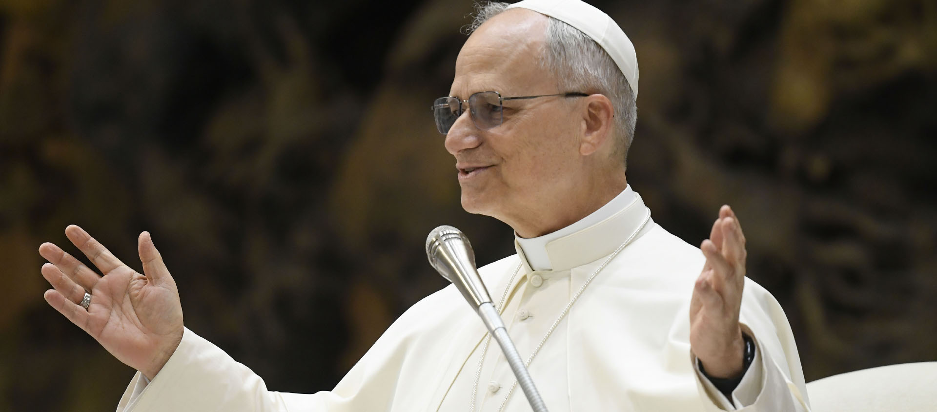 Le pape Léon XIV lors de sa première audience avec les employés du Vatican le 24 mai dernier | © Vatican Media