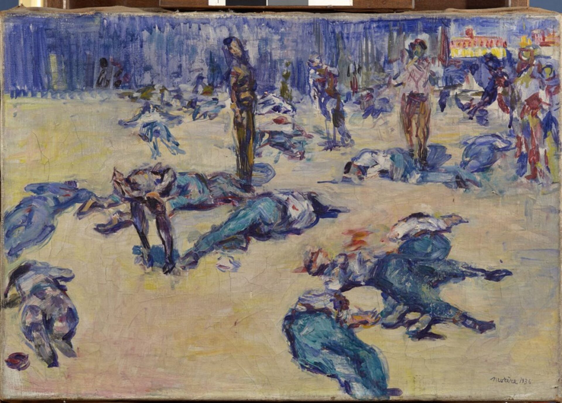 Scène de la guerre d'Espagne, tableau de René Morere, 1936 | © Mairie de Toulouse/musée des Augustins/Daniel Martin  