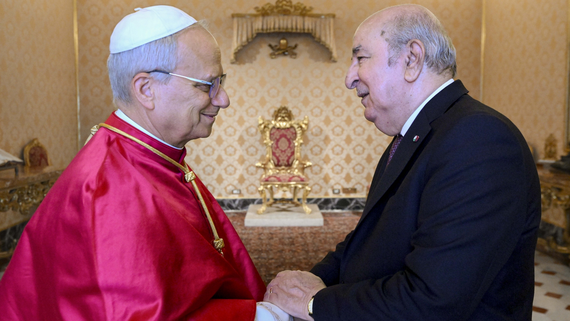 Le pape Léon XIV reçoit le président algérien Abdelmadjid Tebboune | © Vatican Media 