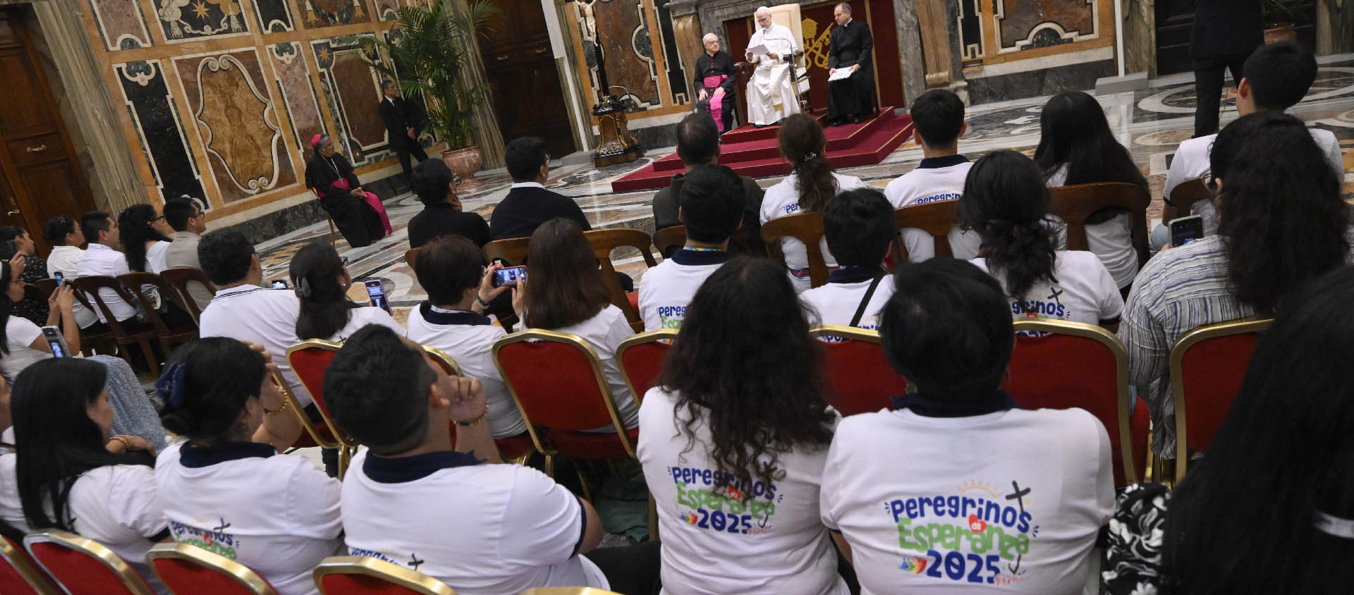 "Gardez dans le cœur ce que vous vivrez durant ces journées", a demandé le pape aux jeunes Péruviens | © Vatican Media