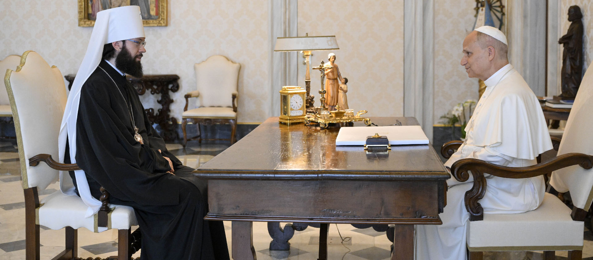 Léon XIV et le métropolite Volokolamsk ont-ils évoqué les négociations entre l'Uktaine et la Russie? | © Vatican Media