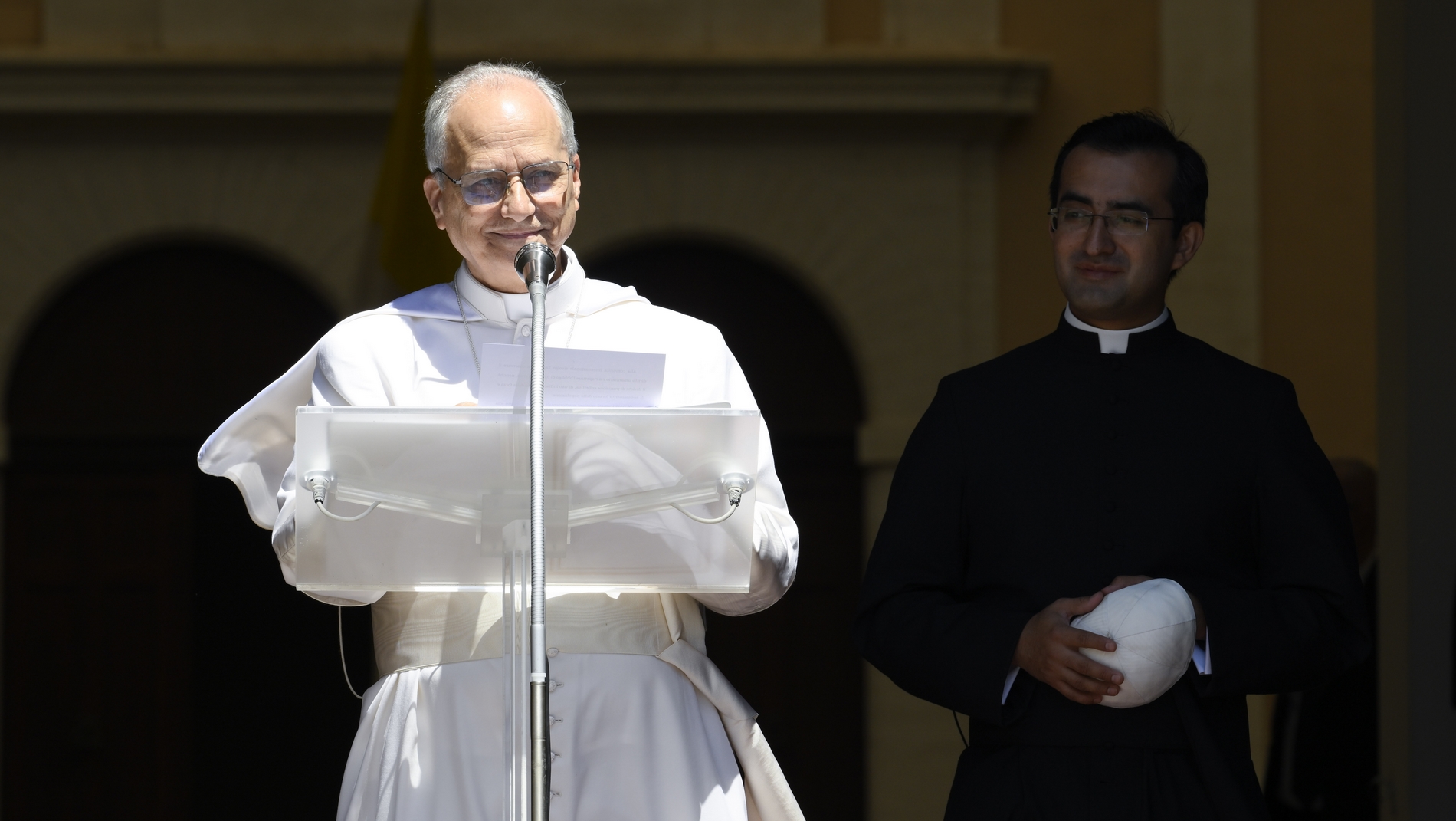 Le pape Léon XIV lors de l'angelus  Castel Gandolfo |  © Vatican Media