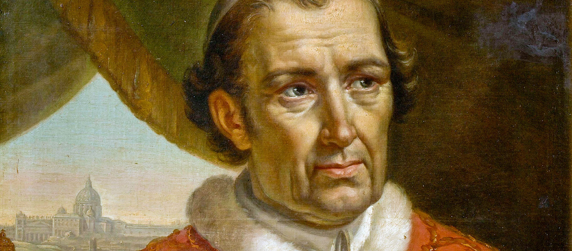 Léon XII, portrait par Charles Picqué, 1828, détail. Huile sur toile | Wikipedia - Domaine public