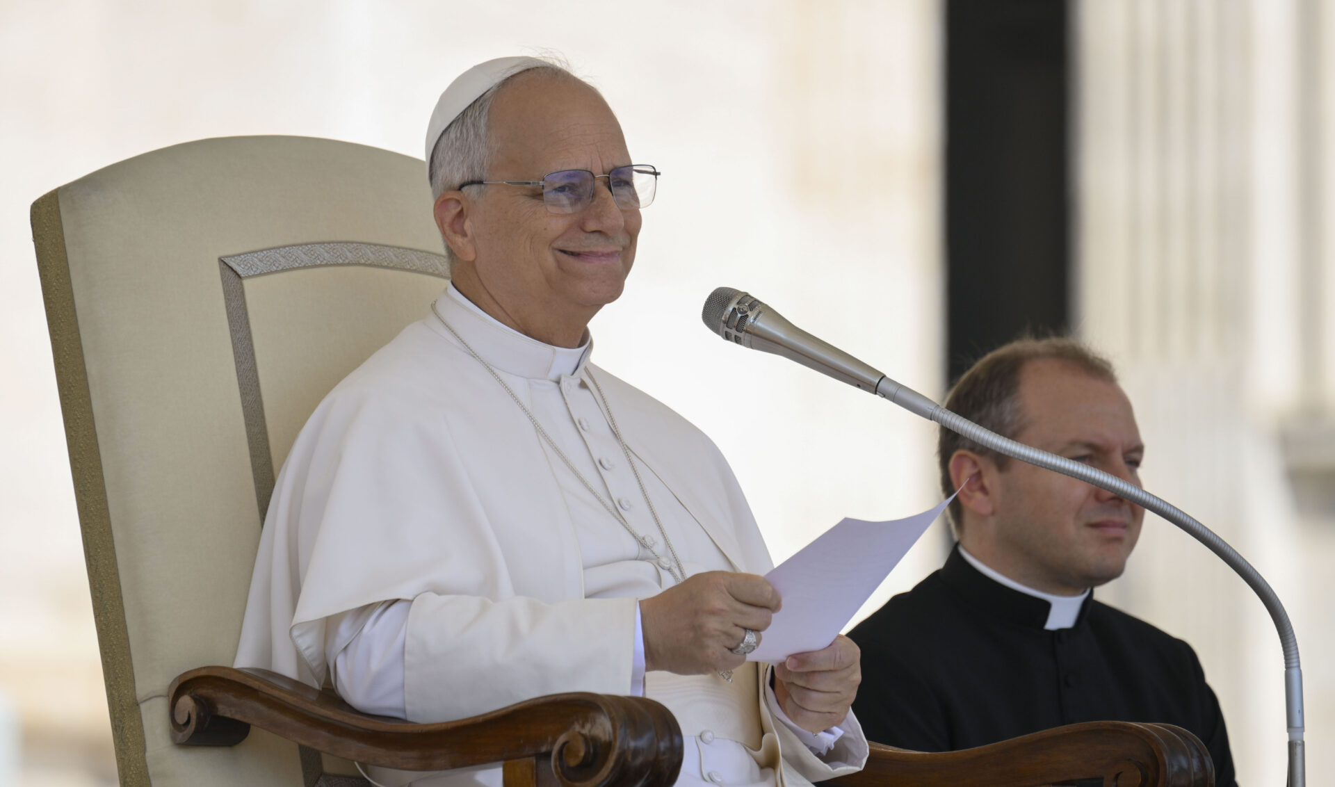 Léon XIV, à l'audience générale du 6 août 2025 | © Vatican media