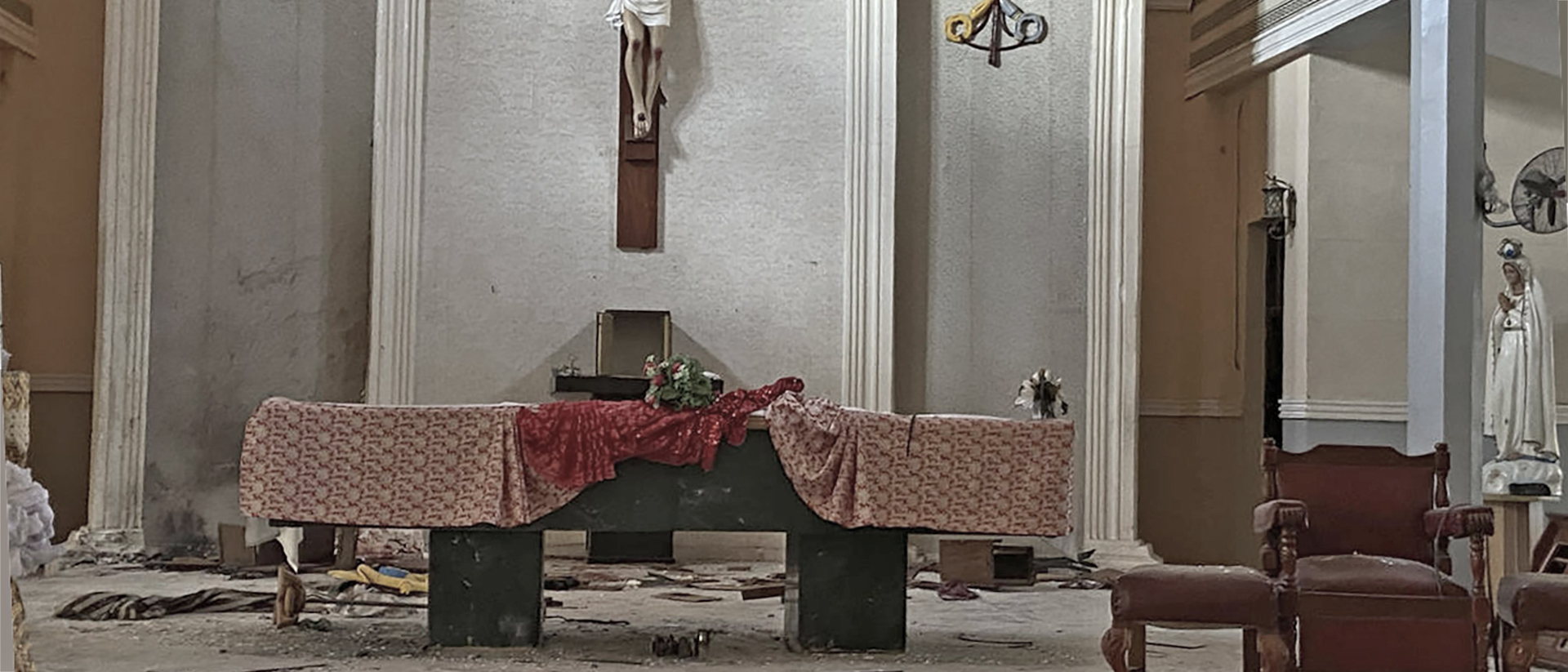 L'église Saint-François, à Owo, Nigeria, après l'attaque meurtrière  | DR - agences
