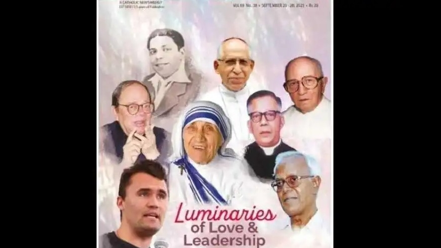 Charlie Kirk figurait en Une du magazine catholique indien 'The Examiner'