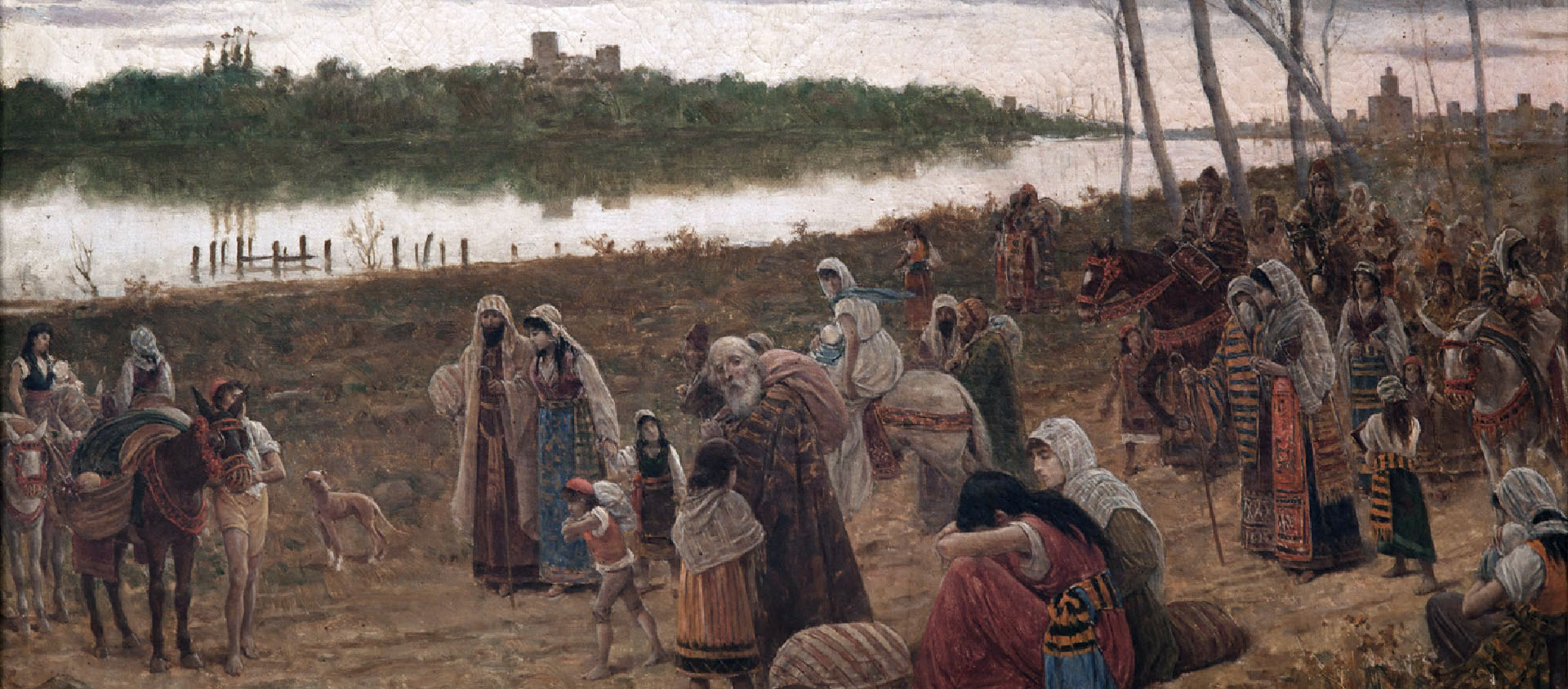 Expulsion des Juifs de Séville en 1492 (détail). Par Joaquín Turina y Areal, XIXe s. | Wikimédia commons